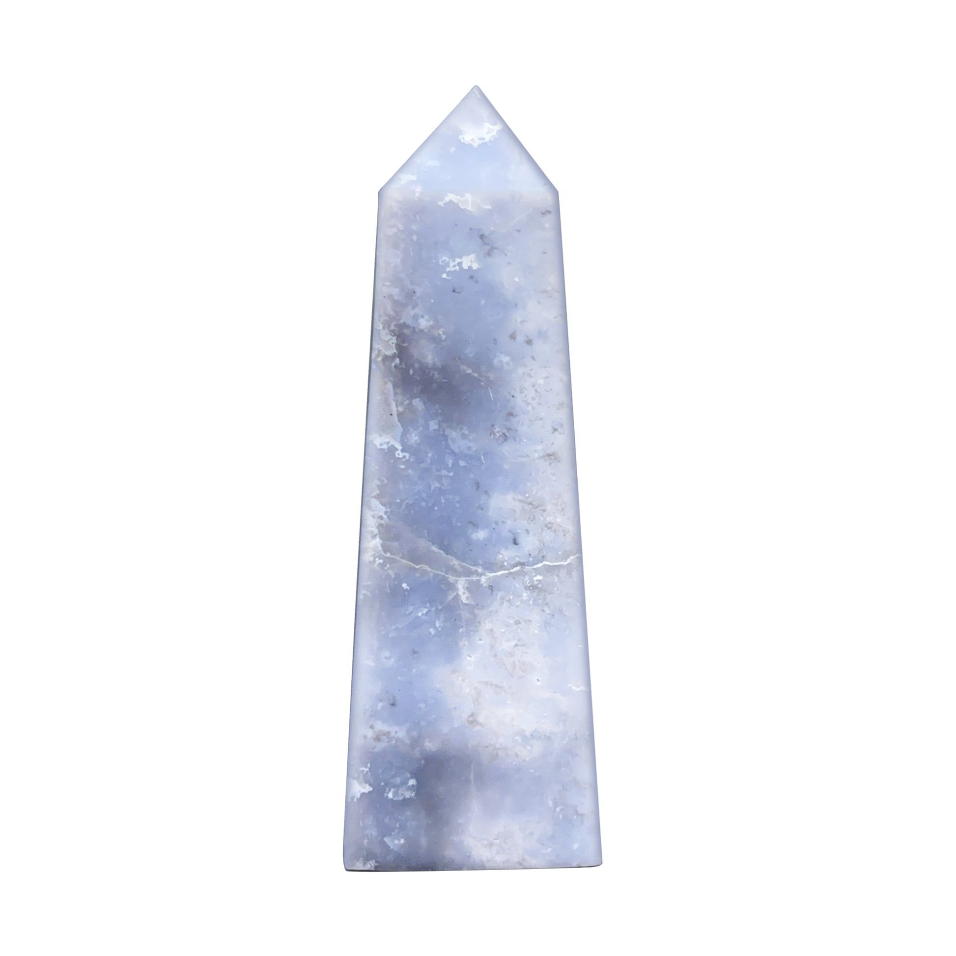 Gray Plume Agate Obelisk Tower Point - Gem Avenue