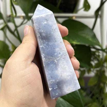 Gray Plume Agate Obelisk Tower Point - Gem Avenue