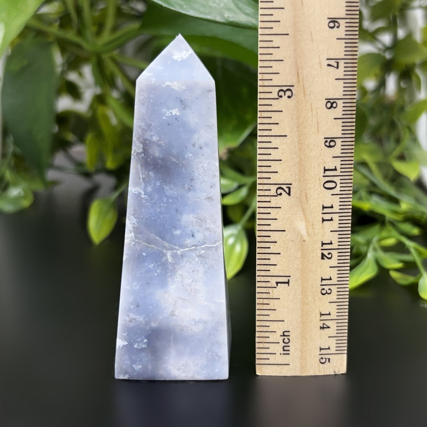 Gray Plume Agate Obelisk Tower Point - Gem Avenue