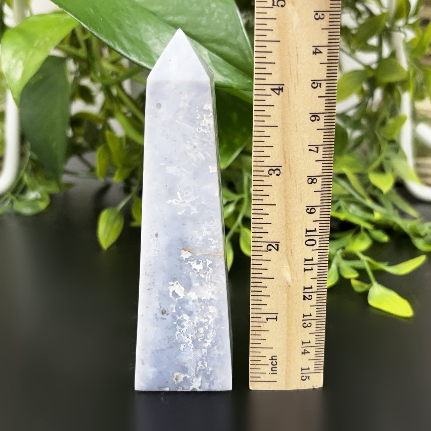 Gray Plume Agate Obelisk Tower Point - Gem Avenue