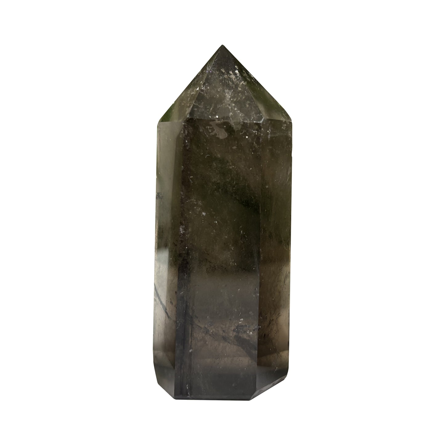 Natural Smoky Quartz Crystal Obelisk Tower Point Grounding Healing Stone for Meditation, Protection, and Energy Cleansing - RPO485
