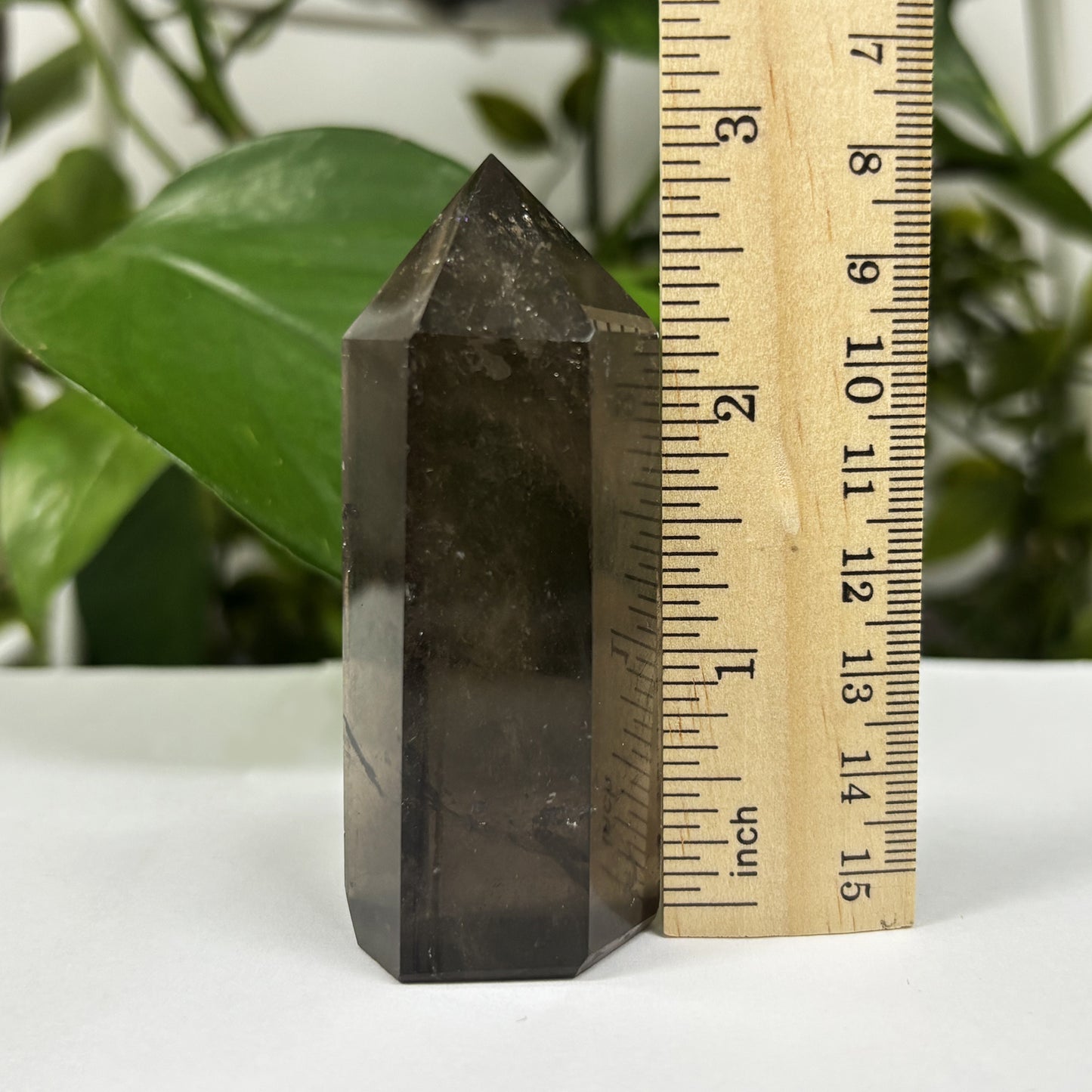 Natural Smoky Quartz Crystal Obelisk Tower Point Grounding Healing Stone for Meditation, Protection, and Energy Cleansing - RPO485