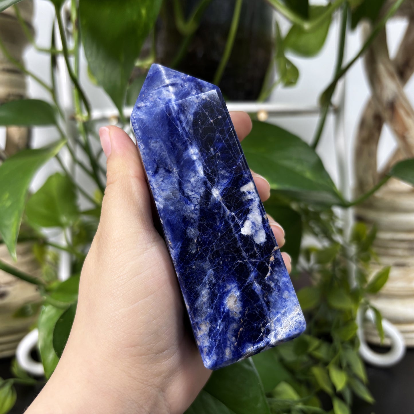 Sodalite Crystal Gemstone Obelisk Tower Point - Gem Avenue
