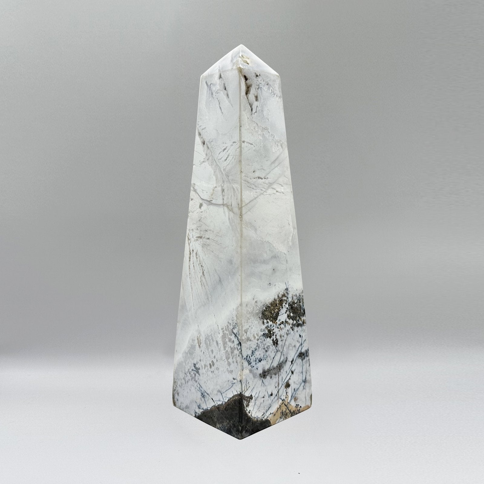 Natural Blue Aragonite Crystal Obelisk Tower - Gem Avenue