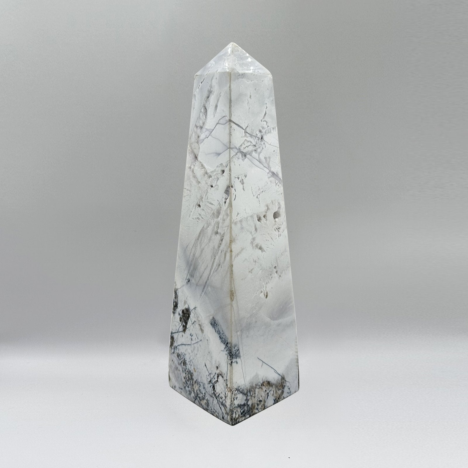 Natural Blue Aragonite Crystal Obelisk Tower - Gem Avenue