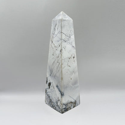 Natural Blue Aragonite Crystal Obelisk Tower - Gem Avenue
