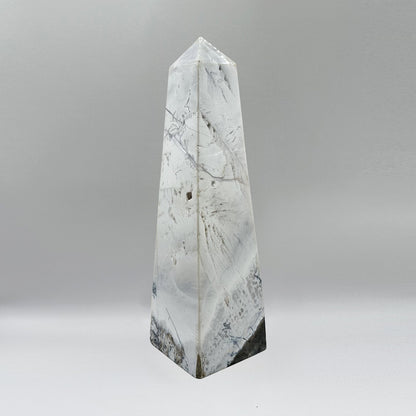 Natural Blue Aragonite Crystal Obelisk Tower - Gem Avenue