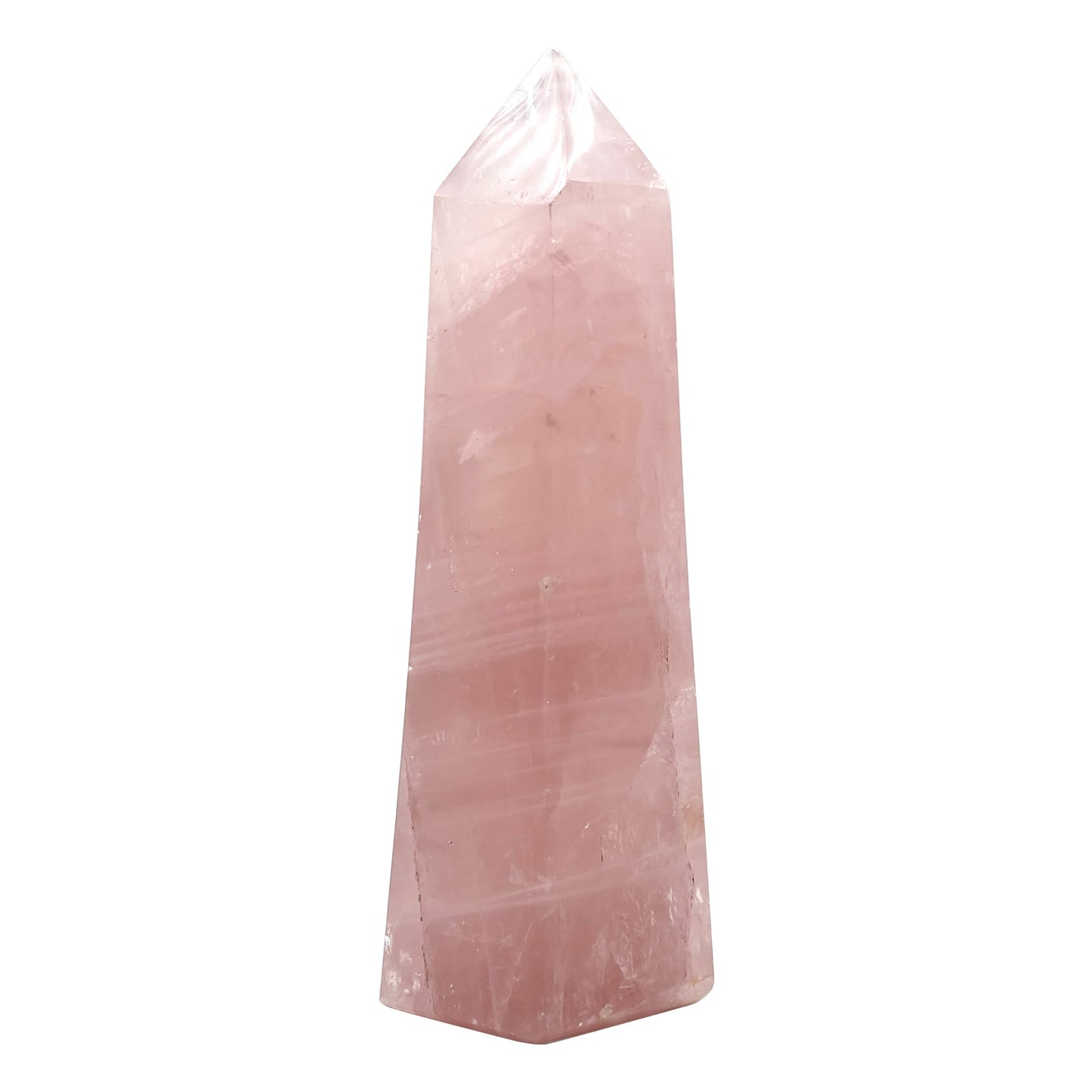 Natural Polished Rose Quartz Crystal Tower Point - Gem Avenue