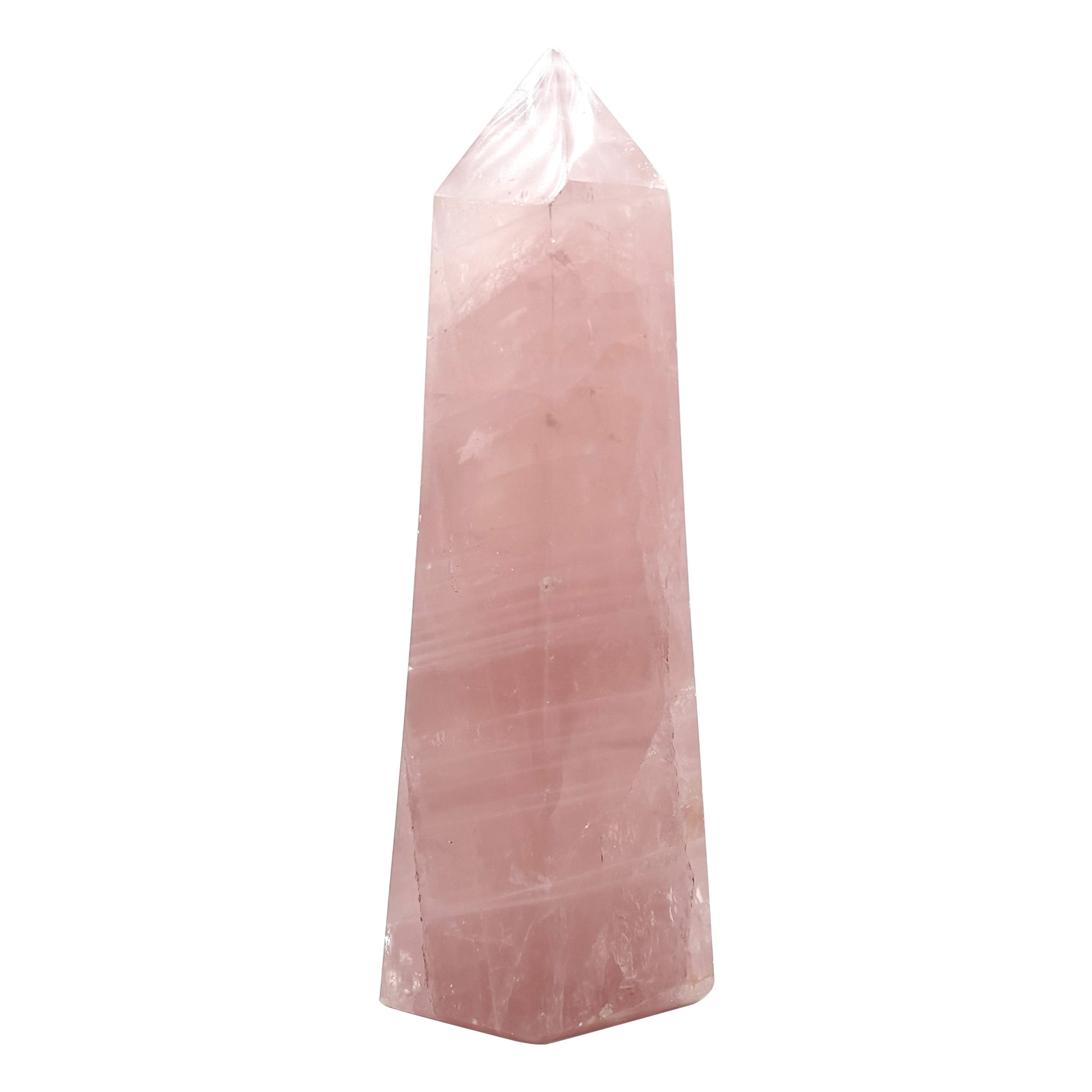Natural Polished Rose Quartz Crystal Tower Point - Gem Avenue
