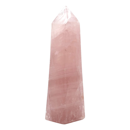 Natural Polished Rose Quartz Crystal Tower Point - Gem Avenue