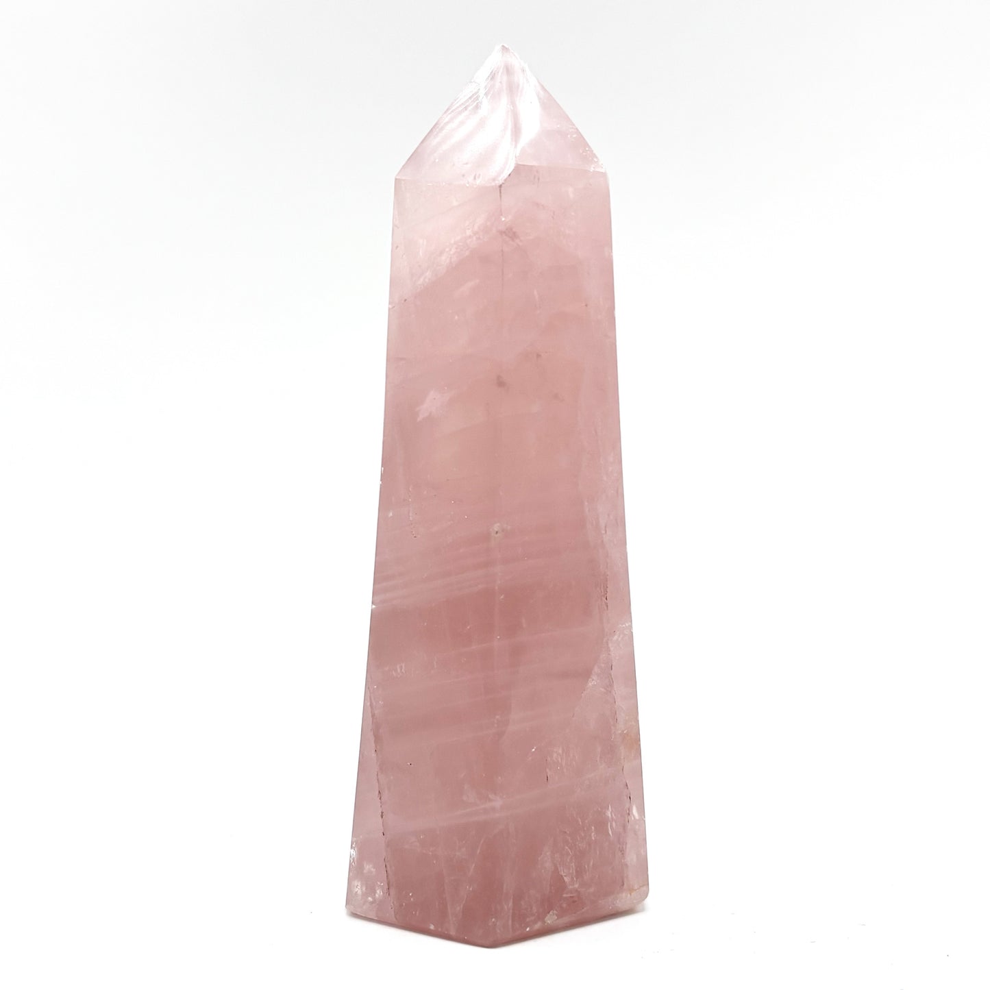 Natural Polished Rose Quartz Crystal Tower Point - Gem Avenue