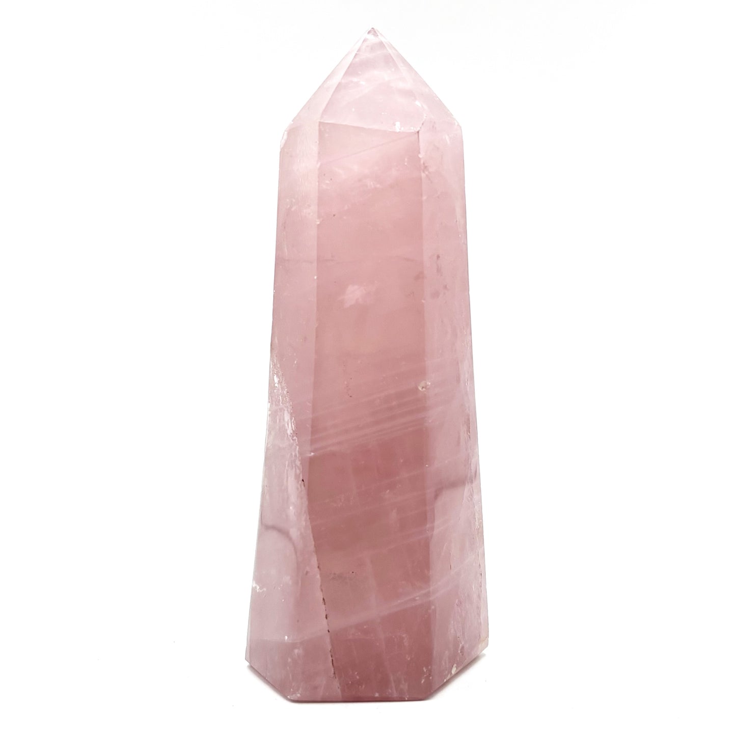 Natural Polished Rose Quartz Crystal Tower Point - Gem Avenue
