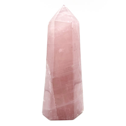Natural Polished Rose Quartz Crystal Tower Point - Gem Avenue