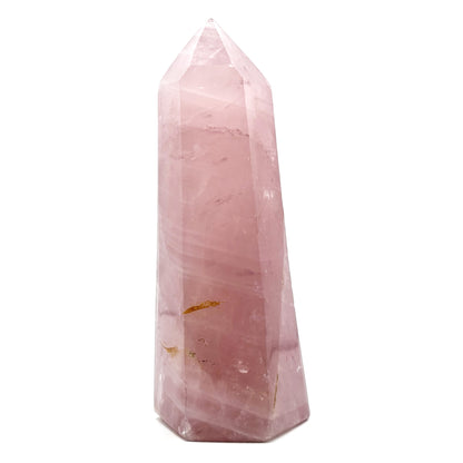 Natural Polished Rose Quartz Crystal Tower Point - Gem Avenue