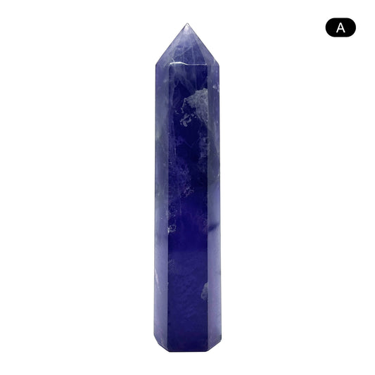 Natural Purple Fluorite Crystal Obelisk Tower Point for Energy Healing, Meditation, Focus & Elegant Home or Office Decor - RPO517