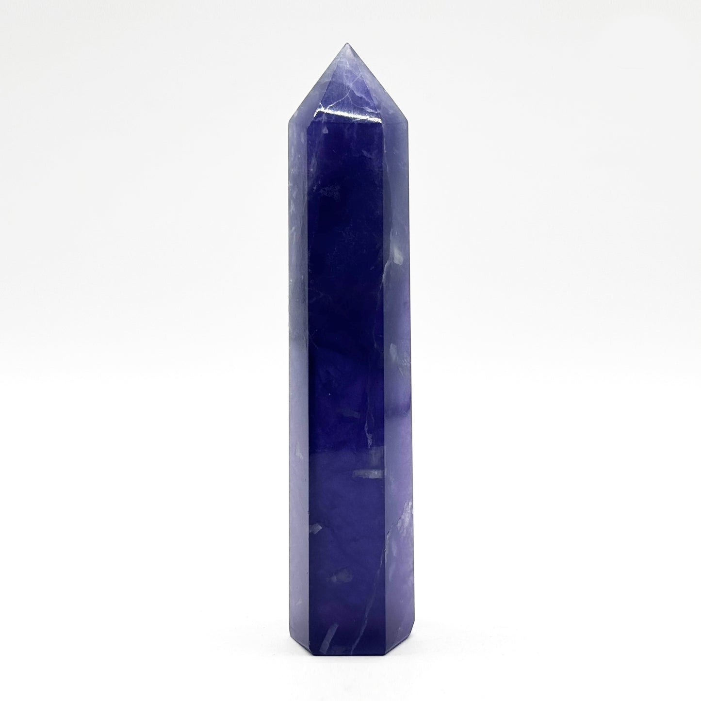 Natural Purple Fluorite Crystal Obelisk Tower Point for Energy Healing, Meditation, Focus & Elegant Home or Office Decor - RPO517