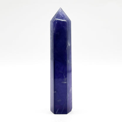 Natural Purple Fluorite Crystal Obelisk Tower Point for Energy Healing, Meditation, Focus & Elegant Home or Office Decor - RPO517