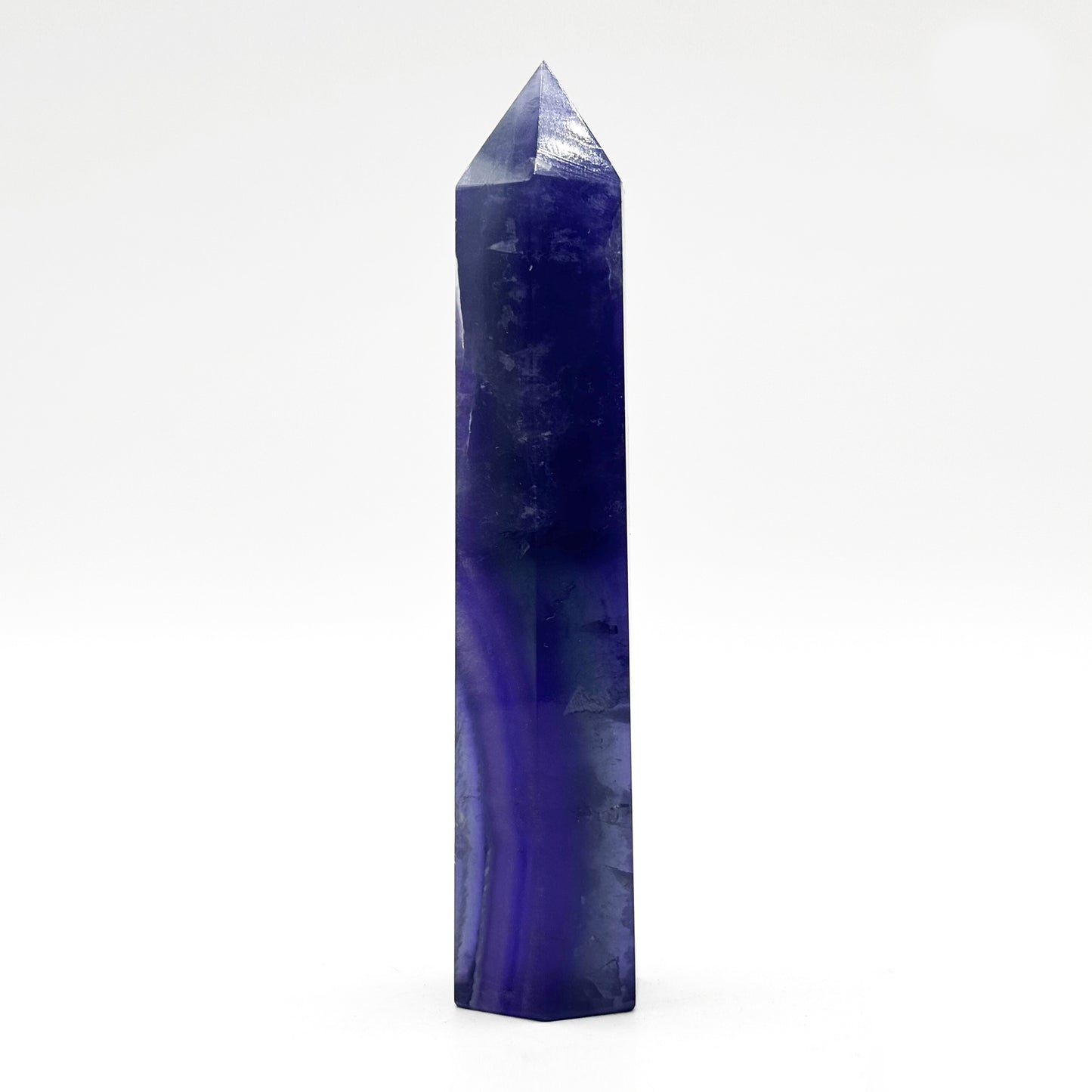 Natural Purple Fluorite Crystal Obelisk Tower Point for Energy Healing, Meditation, Focus & Elegant Home or Office Decor - RPO517