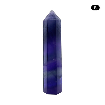Natural Purple Fluorite Crystal Obelisk Tower Point for Energy Healing, Meditation, Focus & Elegant Home or Office Decor - RPO517