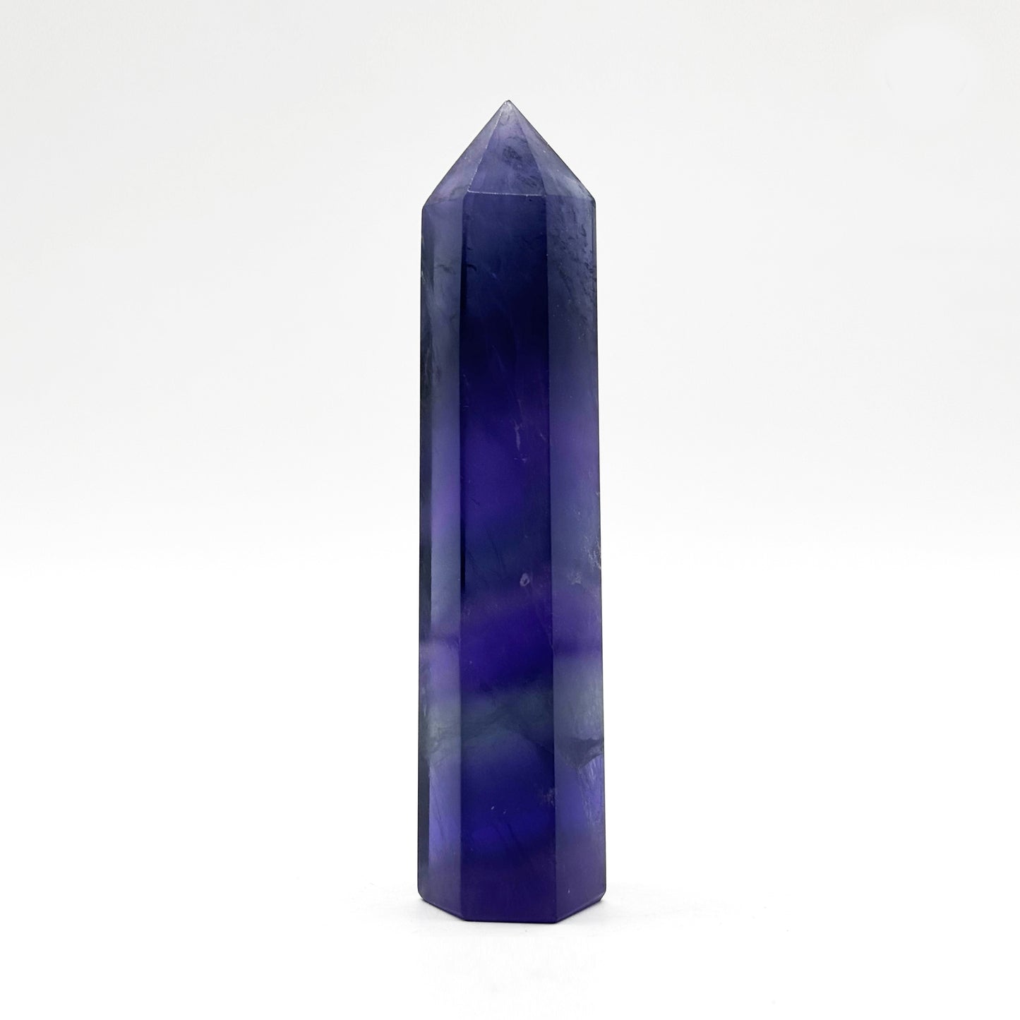 Natural Purple Fluorite Crystal Obelisk Tower Point for Energy Healing, Meditation, Focus & Elegant Home or Office Decor - RPO517