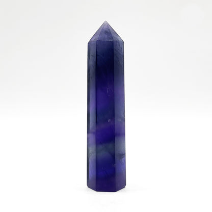 Natural Purple Fluorite Crystal Obelisk Tower Point for Energy Healing, Meditation, Focus & Elegant Home or Office Decor - RPO517