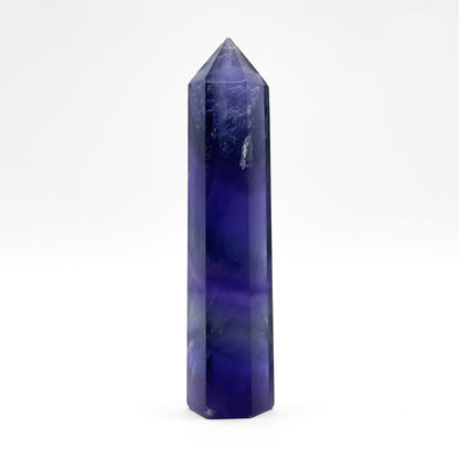 Natural Purple Fluorite Crystal Obelisk Tower Point for Energy Healing, Meditation, Focus & Elegant Home or Office Decor - RPO517