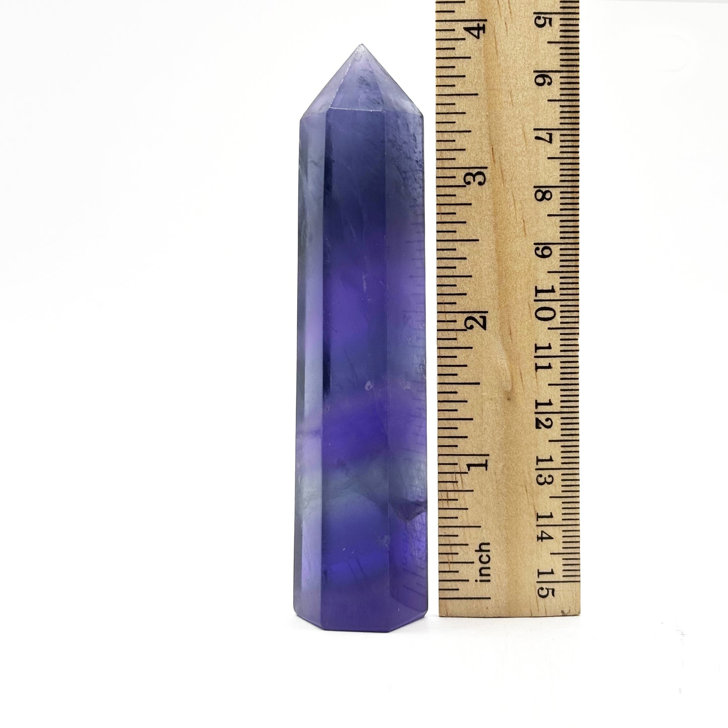 Natural Purple Fluorite Crystal Obelisk Tower Point for Energy Healing, Meditation, Focus & Elegant Home or Office Decor - RPO517