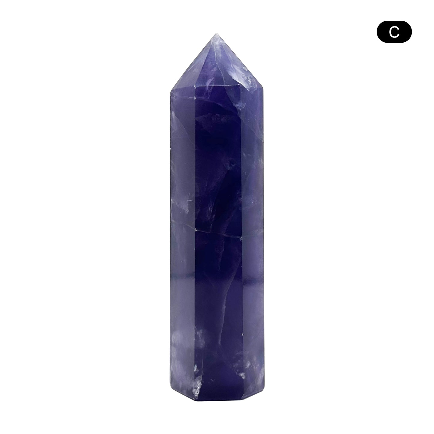 Natural Purple Fluorite Crystal Obelisk Tower Point for Energy Healing, Meditation, Focus & Elegant Home or Office Decor - RPO517