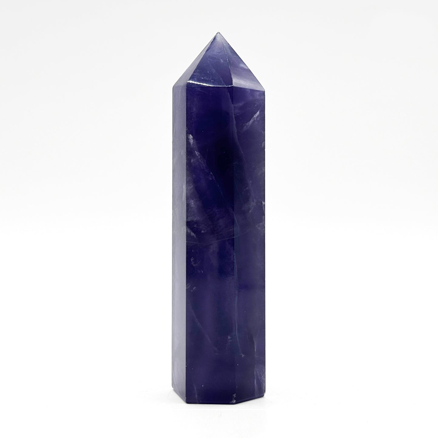 Natural Purple Fluorite Crystal Obelisk Tower Point for Energy Healing, Meditation, Focus & Elegant Home or Office Decor - RPO517