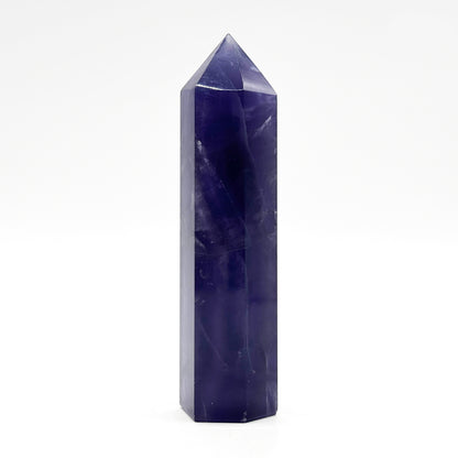 Natural Purple Fluorite Crystal Obelisk Tower Point for Energy Healing, Meditation, Focus & Elegant Home or Office Decor - RPO517