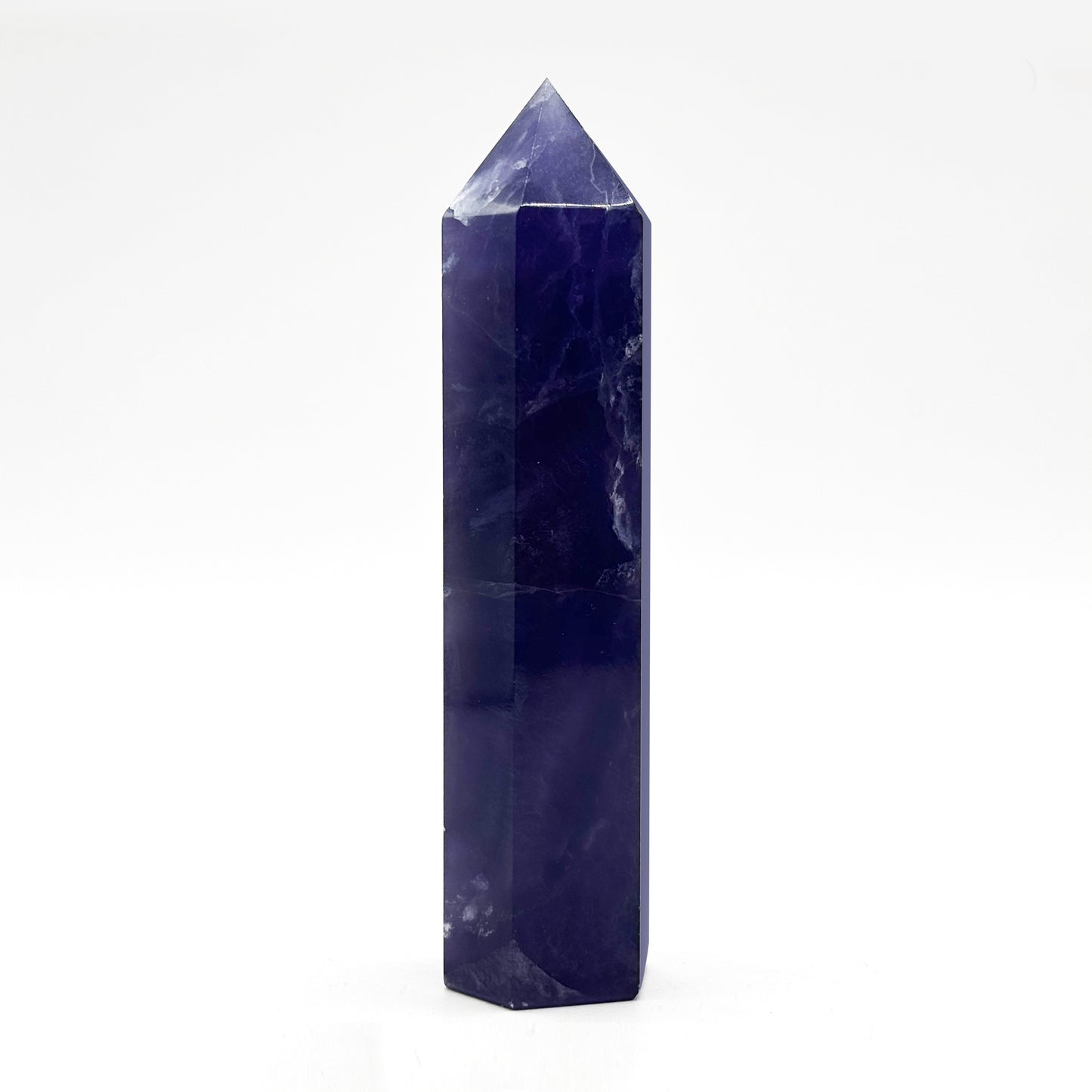 Natural Purple Fluorite Crystal Obelisk Tower Point for Energy Healing, Meditation, Focus & Elegant Home or Office Decor - RPO517