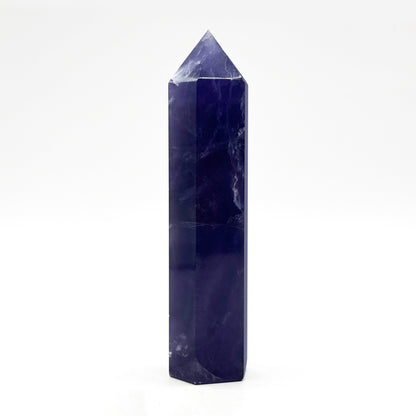 Natural Purple Fluorite Crystal Obelisk Tower Point for Energy Healing, Meditation, Focus & Elegant Home or Office Decor - RPO517