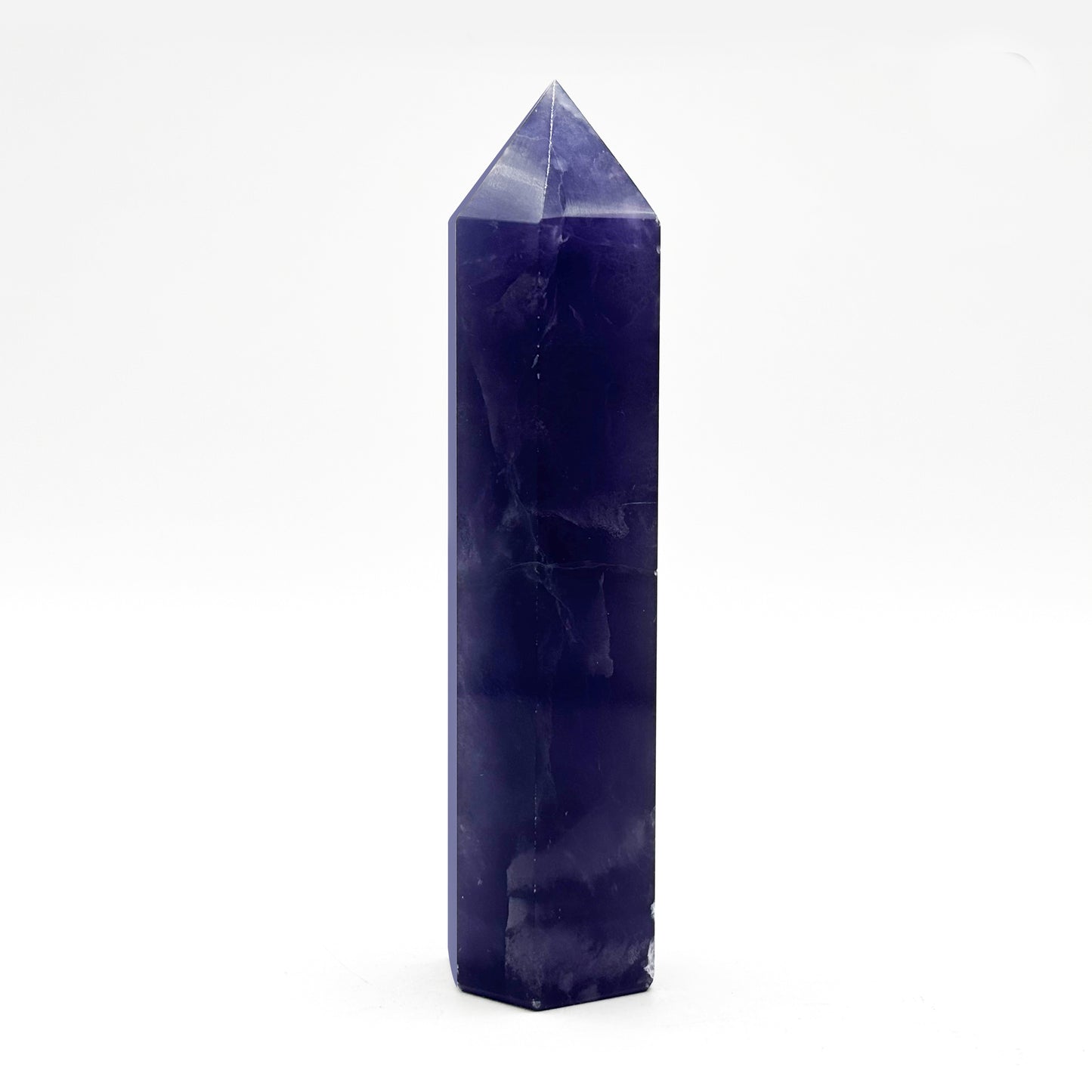 Natural Purple Fluorite Crystal Obelisk Tower Point for Energy Healing, Meditation, Focus & Elegant Home or Office Decor - RPO517