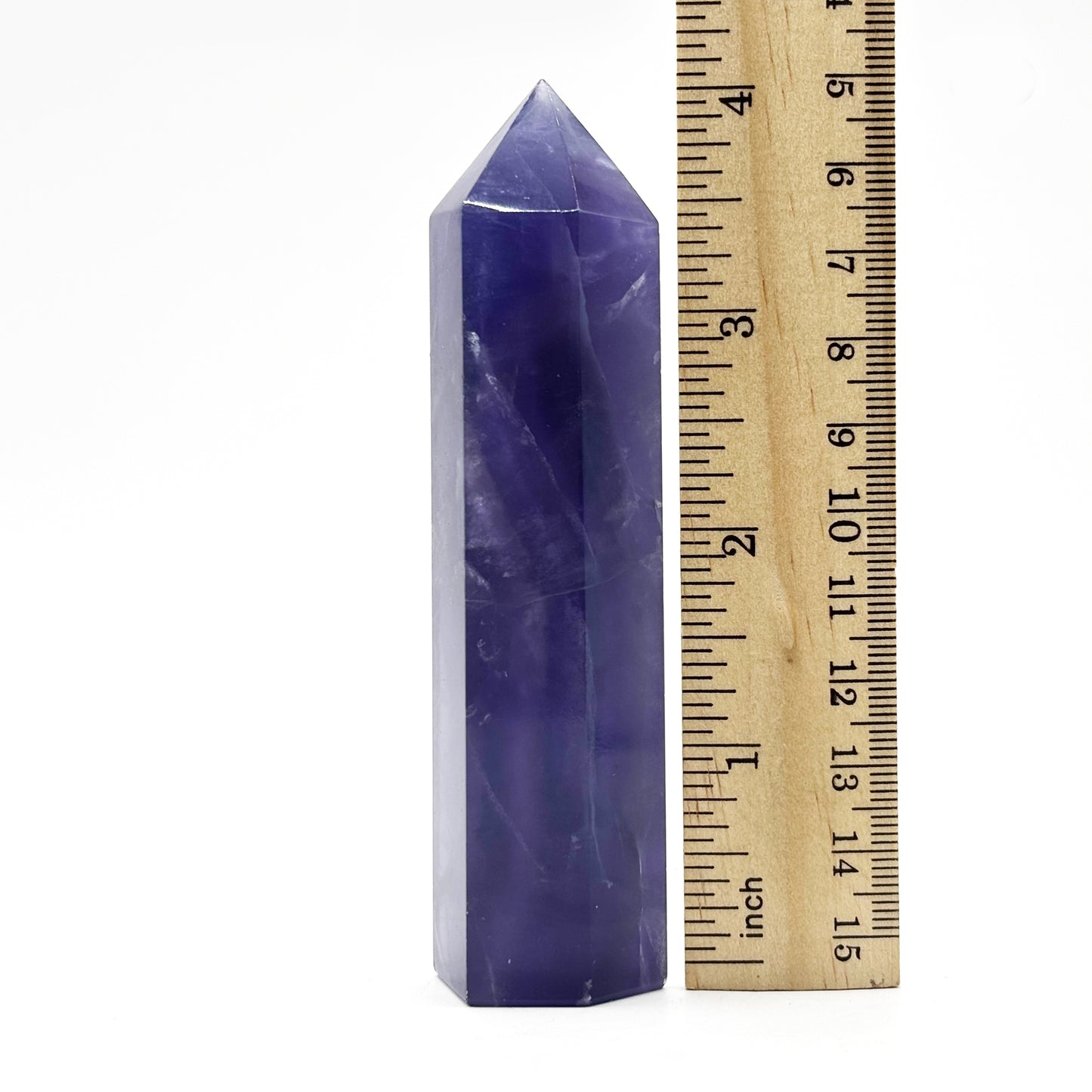 Natural Purple Fluorite Crystal Obelisk Tower Point for Energy Healing, Meditation, Focus & Elegant Home or Office Decor - RPO517
