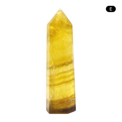 Natural Yellow Fluorite Crystal Obelisk Tower Point for Energy Healing, Focus, Meditation & Elegant Home or Office Decor - RPO518