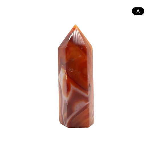 Natural Carnelian Crystal Obelisk Tower Point for Motivation, Meditation & Elegant Home or Office Decor - RPO520