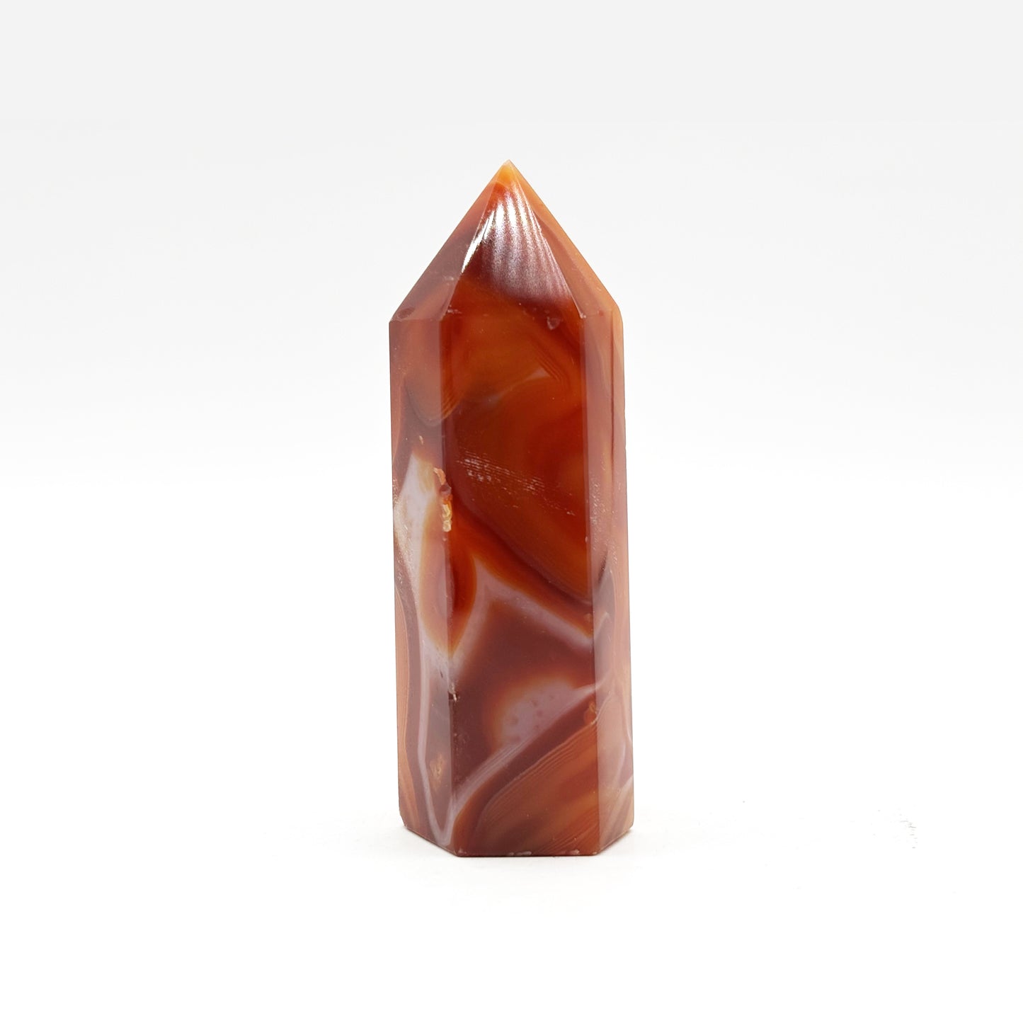 Natural Carnelian Crystal Obelisk Tower Point - Gem Avenue Retail