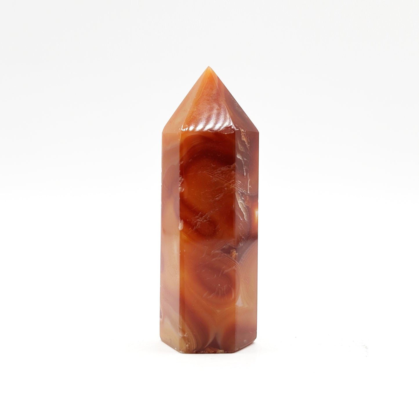 Natural Carnelian Crystal Obelisk Tower Point - Gem Avenue Retail
