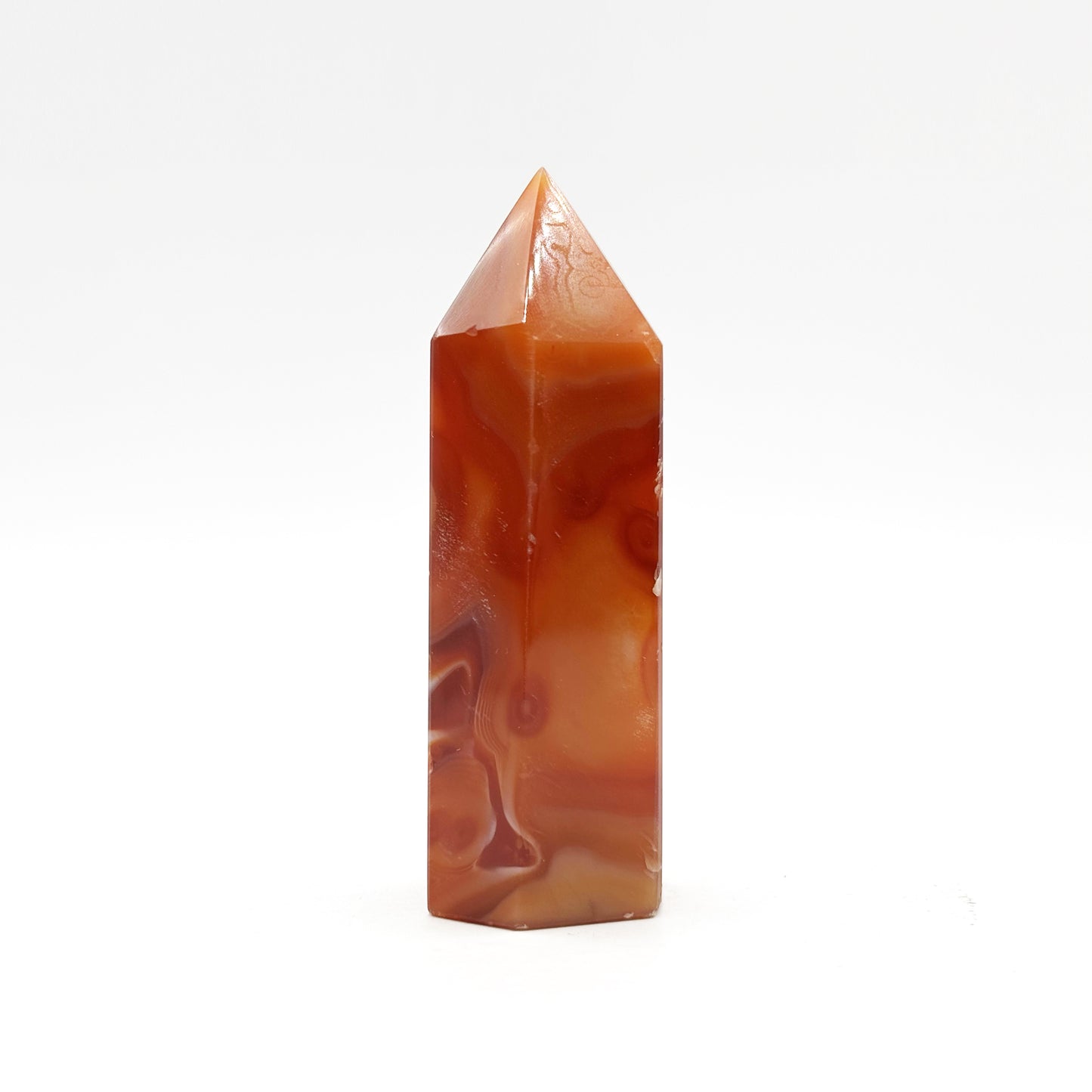 Natural Carnelian Crystal Obelisk Tower Point - Gem Avenue Retail