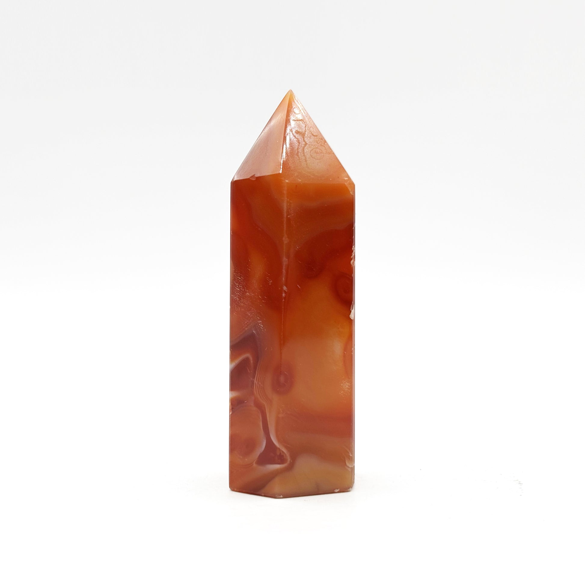 Natural Carnelian Crystal Obelisk Tower Point - Gem Avenue Retail