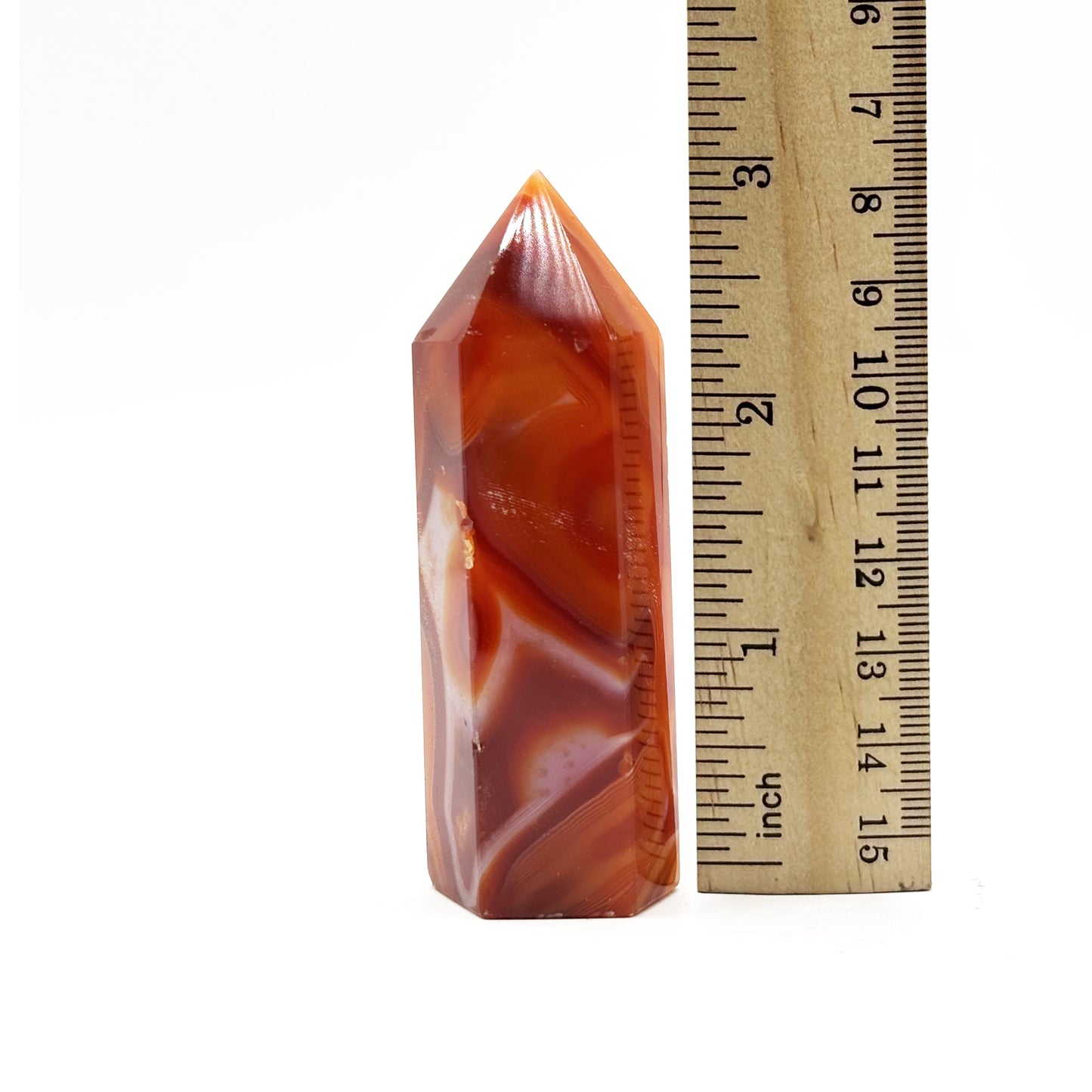 Natural Carnelian Crystal Obelisk Tower Point - Gem Avenue Retail