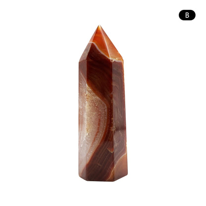 Natural Carnelian Crystal Obelisk Tower Point for Motivation, Meditation & Elegant Home or Office Decor - RPO520