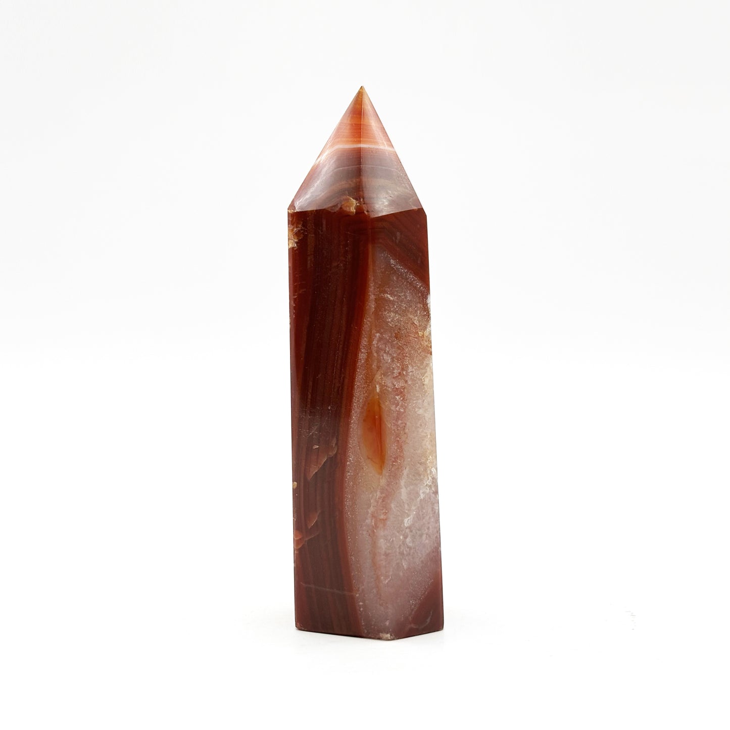 Natural Carnelian Crystal Obelisk Tower Point - Gem Avenue Retail