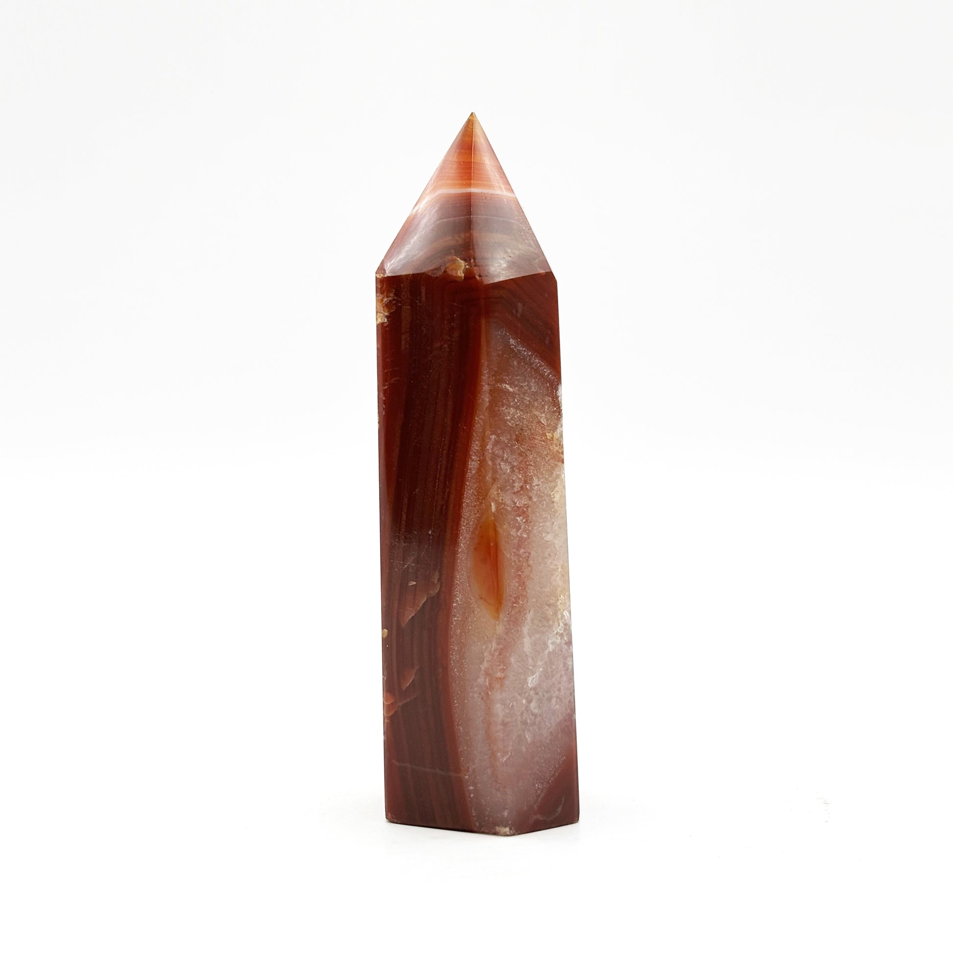 Natural Carnelian Crystal Obelisk Tower Point - Gem Avenue Retail