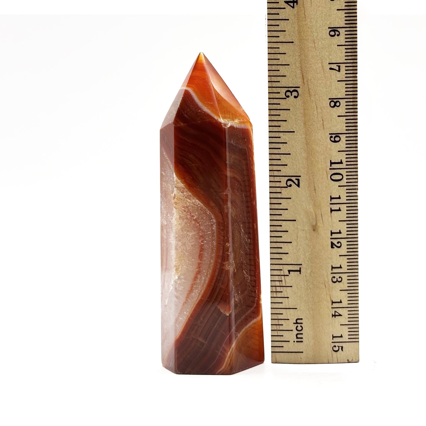 Natural Carnelian Crystal Obelisk Tower Point - Gem Avenue Retail