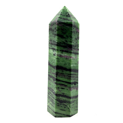 Natural Ruby Zoisite Crystal Obelisk Tower Point for Energy Healing, Meditation, Focus & Home Decor - RPO521