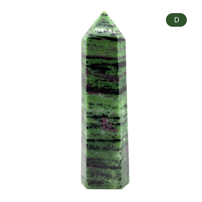 Natural Ruby Zoisite Crystal Obelisk Tower Point for Energy Healing, Meditation, Focus & Home Decor - RPO521