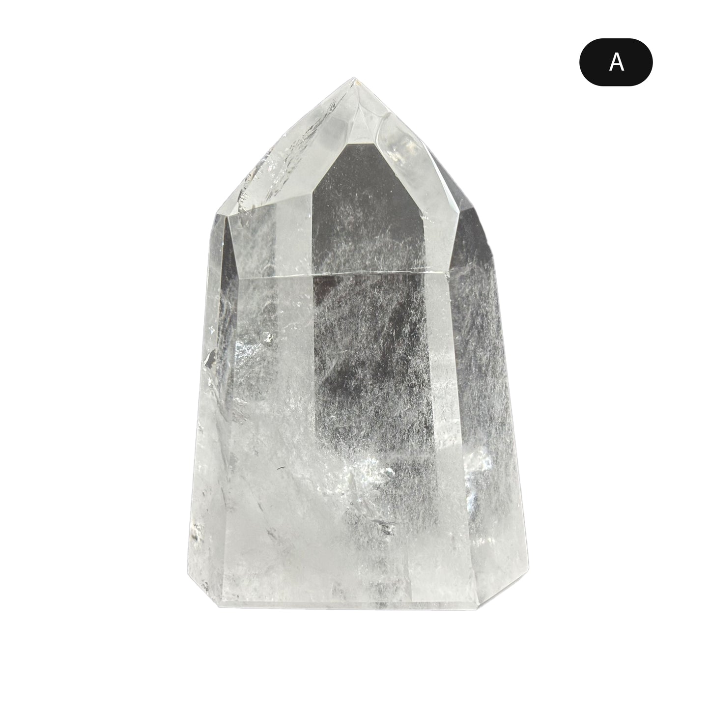 Natural Clear Quartz Tower Polished Crystal Point for Healing, Meditation, Energy Cleansing, and Home Decor - RPO522