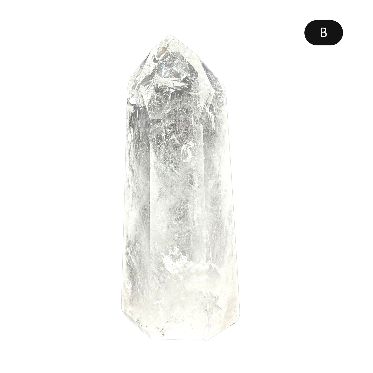 Natural Clear Quartz Tower Polished Crystal Point for Healing, Meditation, Energy Cleansing, and Home Decor - RPO522