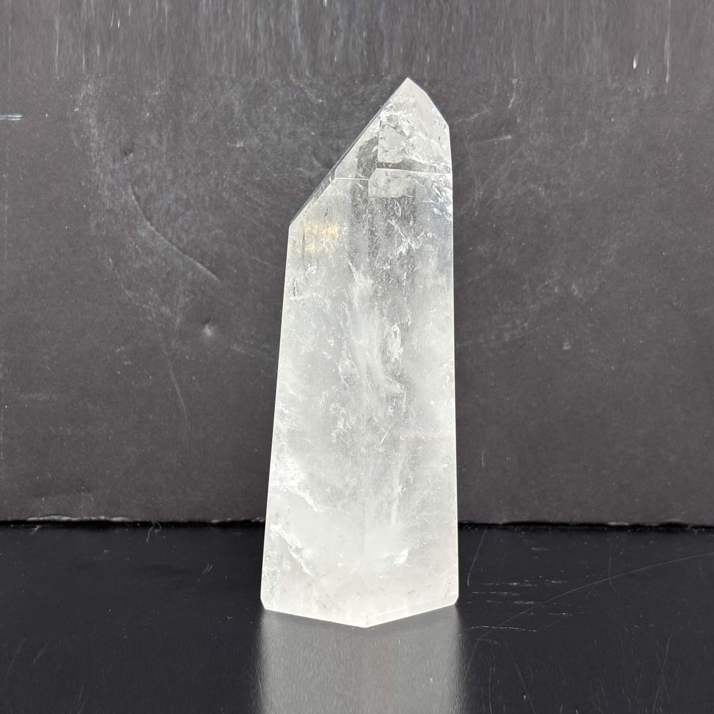 Natural Clear Quartz Tower Polished Crystal Point for Healing, Meditation, Energy Cleansing, and Home Decor - RPO522